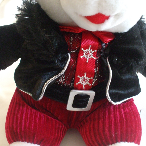 Snowflake White Teddy Bear Dressed - Picture 6 of 8